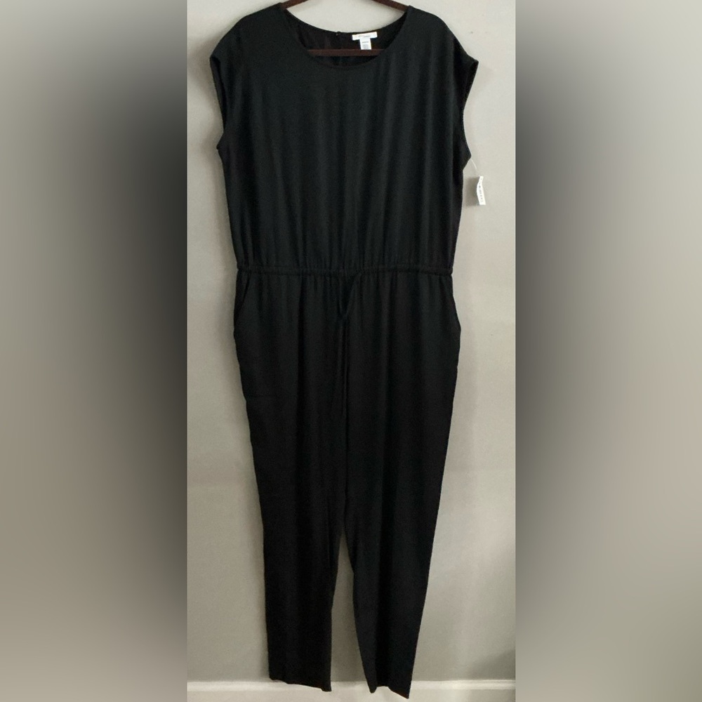 Daily Ritual Classic Black Jumpsuit NEW w/Tags 1/2 Back Zip 14R